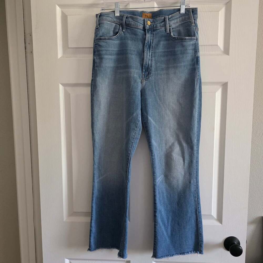 MOTHER The Hustler Ankle Fray Shaken Not Stirred Jeans Size 32
